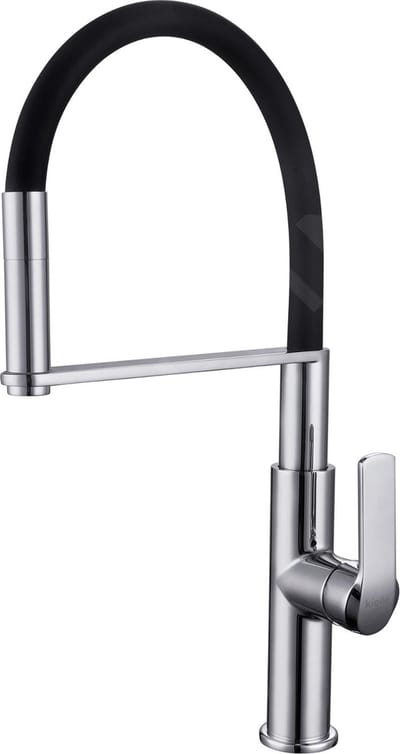 kielle Magnus - Keukenkraan met flexibele uitloop, chroom/zwart 10516110