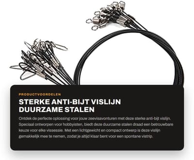 Dailygoods- Vislijn Zeer Sterk - Nylon Draad - Gevlochten Vislijn - Vis Haakjes - Draagbaar Ontwerp - 20 Stuks - Visdraad