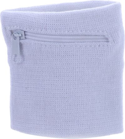 Jumada's - Zweetbandje - Polsbandje - Pols Zweetbandje - Rits - 8 x 8 CM - Wit