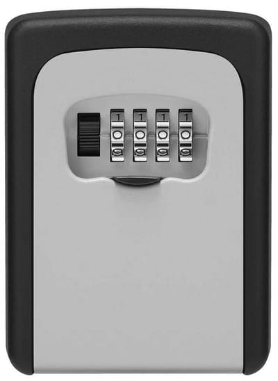 SecuFirst LBX101G Sleutelkluis met code voor binnen en buiten gebruik – Sleutelkastje met cijferslot – Geschikt voor wandmontage – 100% Metaal – Grijs – Waterdicht en Roestvrij - Sleutelkluisje Thuiszorg Airbnb B&B – 12,1x9x4 cm