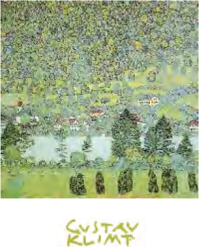 Mini kunstposter - Gustav Klimt - Berggebied bij Unterach - 24x30 cm