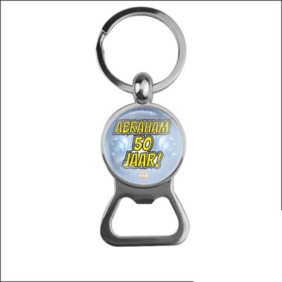 Bieropener Glas - Abraham 50 Jaar!