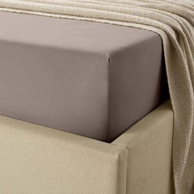 Dubbel Jersey Hoeslaken 80/90/100x200/220 – 100% Katoen – Extra Dik & Zacht – 40 cm Hoek – Taupe – Y-NOT