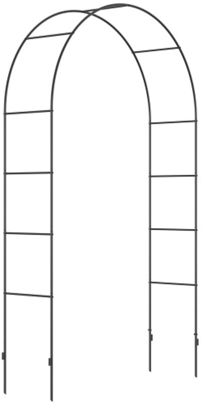 Tuinboog Klimrek 140x240cm Zwart Poedercoating Roestbestendig voor Bruiloft Buiten Evenement