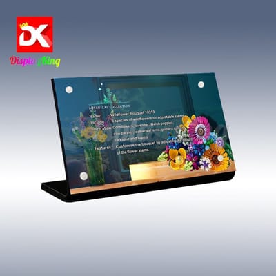 Display Plaquette - Bloemen Presentatie - Boeket Tonen - Magnetische Bevestiging - 12.5 x 7.5 cm - Transparant