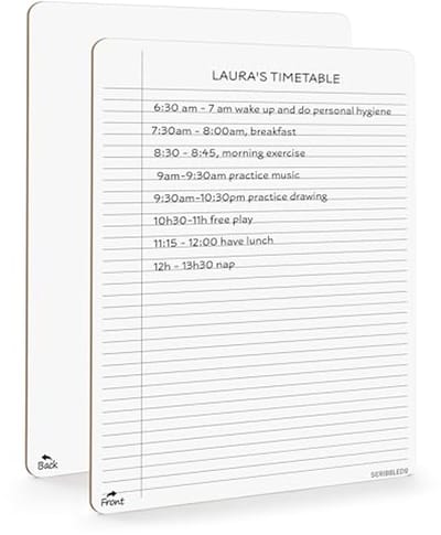 Herbruikbaar Gelinieerd Uitwisbaar Notitieblok 9" x 12"