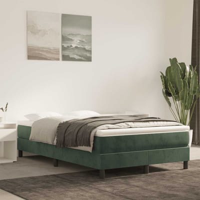 vidaXL - Pocketveringmatras - medium - 120x220x20 - cm - fluweel - donkergroen