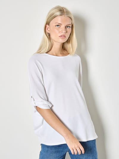 Top met knoopdetails van wafelbreisel