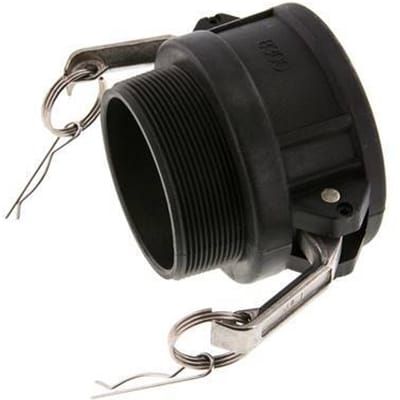 Camlock DN 75 (3'') Koppeling PolypropyleenR 3'' met buitendraad Type B MIL-C-27487