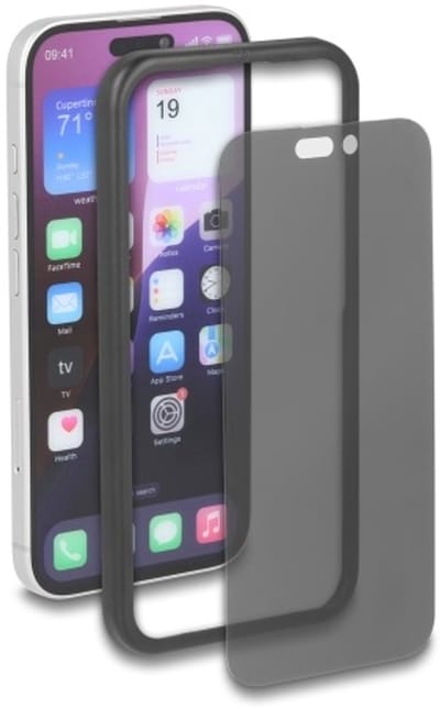 Delock Screen Protector Privacy Glass for iPhone 16 / Tempered-Glass Anti Spy 4 Ways privacy protection with easy installation tool