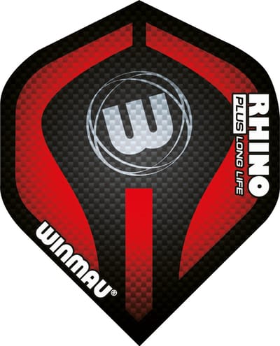 Winmau Rhino 150 Black & Red - Dart Flights