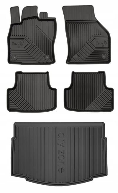 FROGUM Line 77 & DryZone Volkswagen Golf VII – Automatten & kofferbakmat – Perfecte pasvorm – Geurloos TPE – Hoge beschermrand