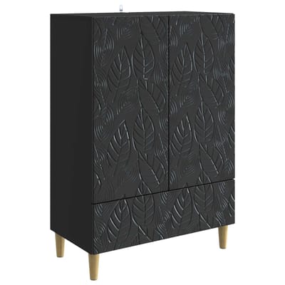 vidaXL - Dressoir - Zwart - 66 - x - 34,5 - x - 95 - cm - Bewerkt - hout