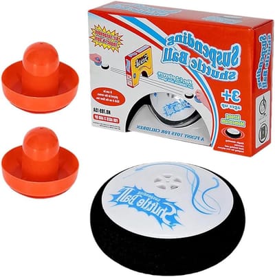 Draagbare Airhockey - Tafelspel Set - Familie Plezier - Compact Ontwerp - 24 x 16 cm - Meerkleurig