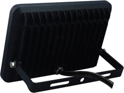 Perel led-schijnwerper, 50 W, 5400 lm, 4000°K, neutraalwit, voor binnen en buiten, verstelbare montagebeugel, afstandsbediening, aluminium, zwart