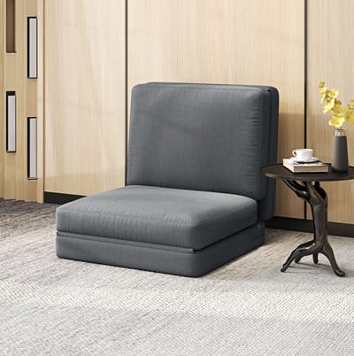 STILVORA Slaapbank 75 Cm - 3-In-1 Opvouwbaar Bodensofa - Voor Woonkamer En Slaapkamer - Polyester - Donkergrijs