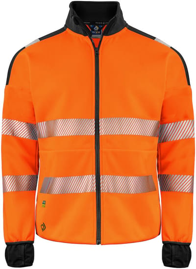 ProJob 6109 SIGNALISATIESWEATER MET LANGE RITSSLUITING EN ISO 20471 KLASSE 3 646109 - Oranje/Zwart - XL