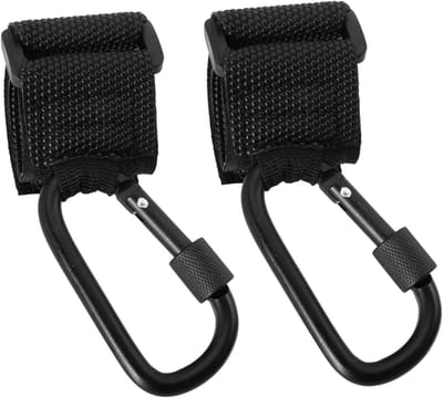 Kinderwagen Haken - Wandelwagen Clips - Tassen Vervoeren - Extra Sterke Belasting - 2 Stuks - Zwart