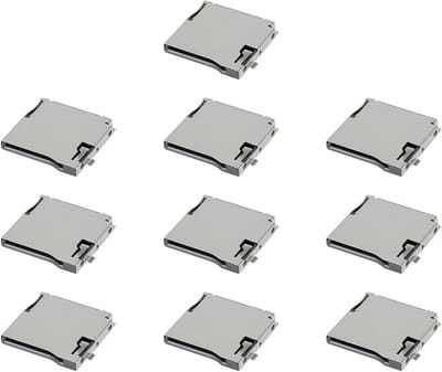 10 stuks 9-pin Micro SD Kaartsleuven Connectors 15 * 14 * 1.8mm voor Ontwikkelingsborden en Spelers met TF Kaart Ondersteuning