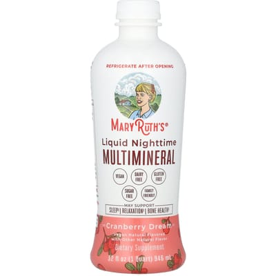MaryRuth's, Vloeibaar Nachtelijk Multimineraal, Cranberry Droom, 32 fl oz (946 ml)