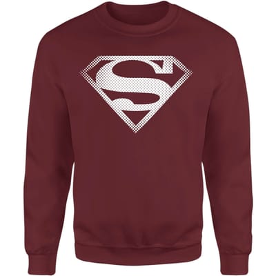 Superman Spot Logo Sweatshirt - Burgundy - XS