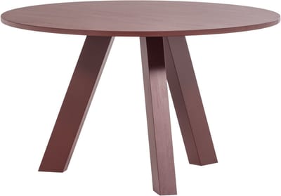 WOOOD Rhonda Eettafel Ø120 CM - Eiken - Bordeauxrood - 75x129x129