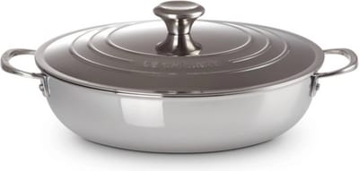 Le Creuset Provençaalse Hapjespan 30 cm - Inductie - RVS - Met deksel - 4,3 L