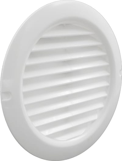 WEHA schoepenrooster met muggennet Ø150mm - wit (20201018)