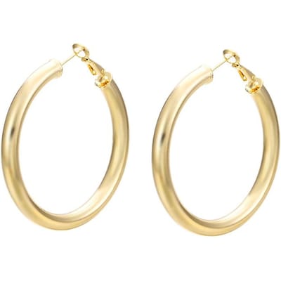 925 Zilver Grote Hoop Oorbellen Vrouwen Grote Ronde Cirkel Oorbel goud