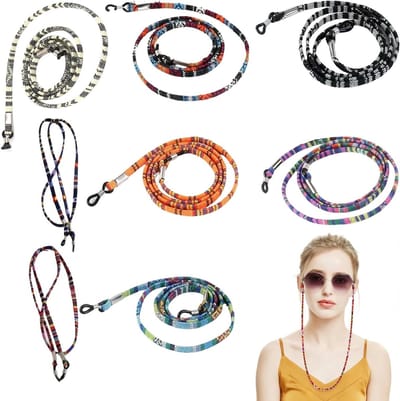 Verstelbare Brilkoord - 8 Stuks Antislip Bril Lanyard voor Zonnebrillen en Correctiebrillen, Veiligheidskoord en Brilketting voor Dames en Heren