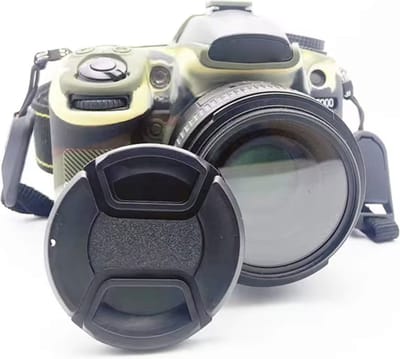 CHPN - Lensdop - Lenskapje - Dopje voor camera lens met koord - 72mm - Zwart - Universeel