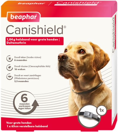 Beaphar Canishield Anti Vlooien en Tekenband Hond L - 2 x 65 cm - Voordeelverpakking
