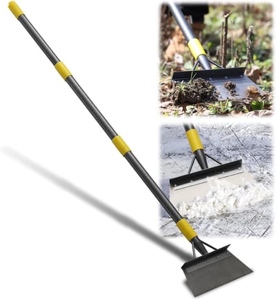 Dailygoods - Tuinschep - Multifunctioneel tuinreinigingsgereedschap - 163 cm met verstelbare handgreep - Ergonomisch ontwerp - Ideaal voor wieden en s