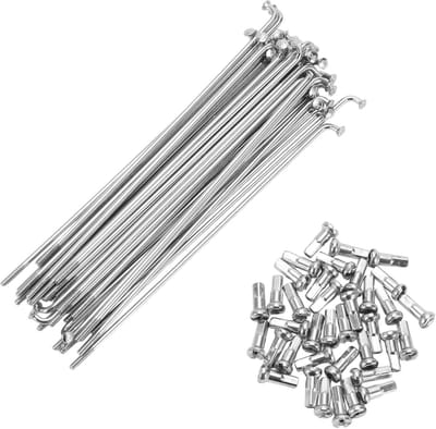 Set van 36 Fietsspaken 14G 135mm Zilver Carbonstaal voor Mountainbike Wielen
