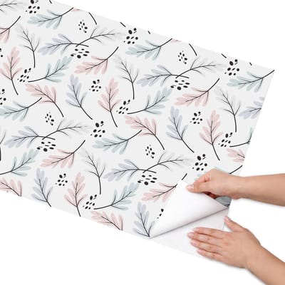 Coloray Meubel Wrap Folie - Wit Meubelfolie - 65x130 cm - Meubel Wrap Folie God van de planten - Plakfolie Meubels - Scandinavisch Meubelfolie - Decoratiefolie Zelfklevend - Slaapkamer decoratie - Achtergronden en patronen
