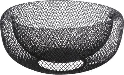 Fruitmand Opbergmand Mesh Zwart – Ø 27cm