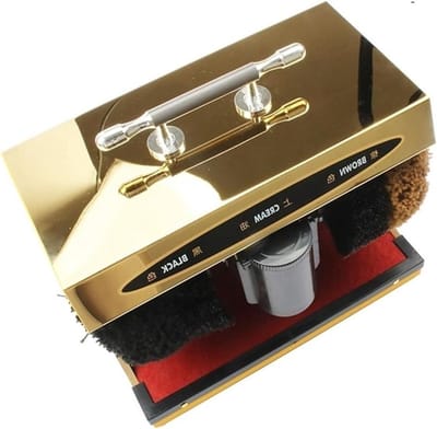 Elektrische Schoenreiniger - Schoenpoets Borstel - Schoenen Onderhouden - Automatische Polijstmachine - 37x22x35 cm - Goud