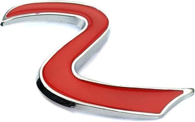 MOVKZACV S Front Grill Badge Emblem Decal,Car Grill Hood Emblem Red Letter S,3D Car Front Bumper Grill Emblem Badge - ShopVlot