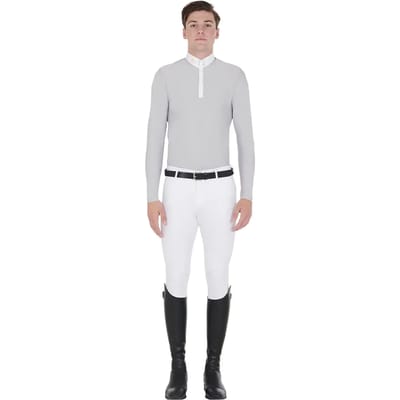 Technische paardrijpoloshirt met lange mouwen Equestro