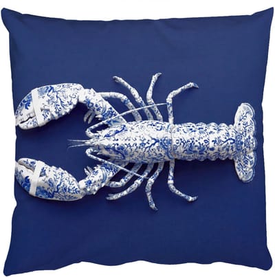 Sierkussens - Kussentjes Woonkamer - 50x50 cm - Kreeft - Porselein - Delfts - Blauw