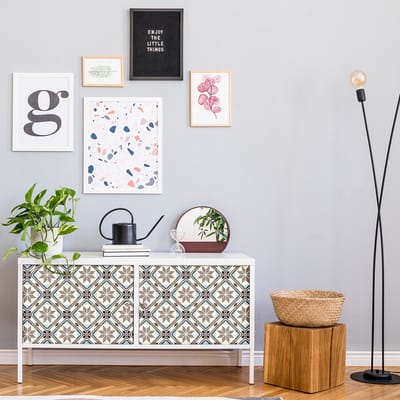 Meubeldecoratiestickers - 30 authentieke Perionio cementtegel meubelstickers - 30 stickers 20x20cm