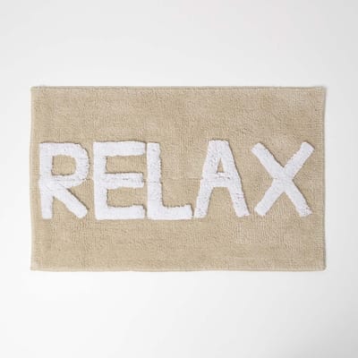 Homescapes Relax badmat beige 50 x 80 cm - badmat gemaakt van 100% katoen