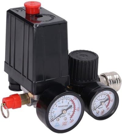 Store_7 - Drukschakelaar - Spanningsregeling - Voor luchtcompressor - 220V 380V - 90-120PSI - Geschikt voor afblazen en banden oppompen