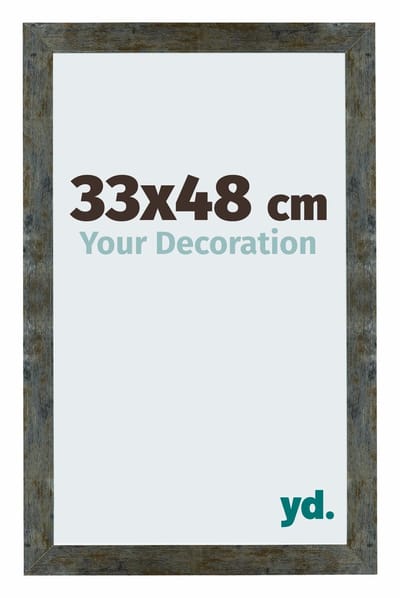 Your Decoration - Puzzellijst 33x48 cm - Blauw Goud Gemeleerd - Puzzellijst 500-1000 stukjes - MDF Fotolijst - Mura
