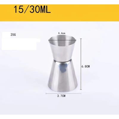 Nieuwe Cocktailbar Roestvrijstalen Jigger Dubbele Spiritus Maatbeker voor Thuisbar Feest Club Accessoires Barware Gereedschap yellow