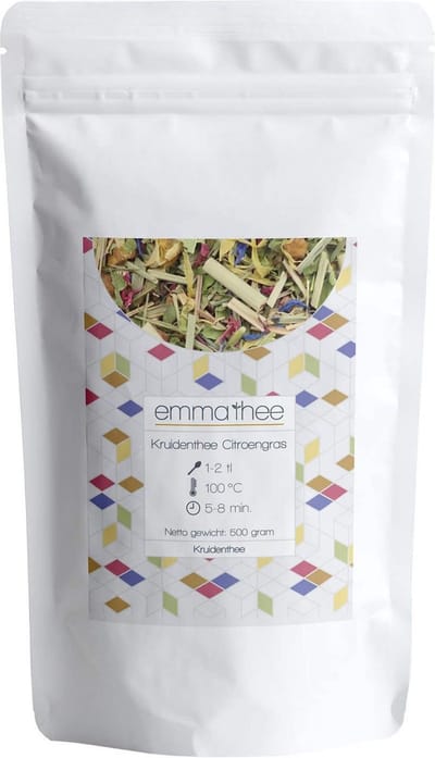 Kruidenthee Citroengras 500 Gram - Losse Thee - Puur & Natuurlijk - Fris & Citrusachtig