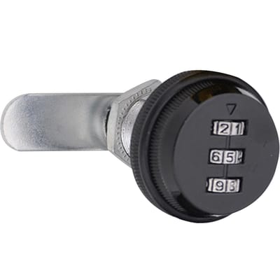 Archiefkast Wachtwoord Cam Slot 3 Cijfers Anti-Diefstal Zinklegering voor Kleedkamer Kluisje Lade Brief 30mm/1.18in zwart