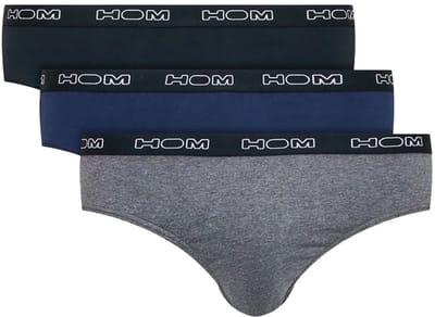 HOM Boxerlines #2 mini briefs (3-pack) - heren mini slips - zwart - blauw - grijs