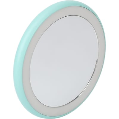 Compact Make-up Spiegel met Licht USB Oplaadbaar LED Rond Draagbaar Kleine Spiegel Fruit Groen white