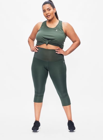 Redmax Sportlegging Dames Corrigerend Perfect RMXYara - Sportkleding - Geschikt voor Fitness en Yoga - Dry Cool - Fitness Legging - Driekwart - Korte Legging - Corrigerend - Groen - 50